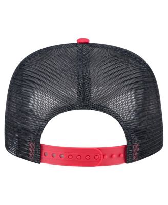 Men's White/Red Washington Nationals Retro Script Trucker 9FIFTY Snapback Hat