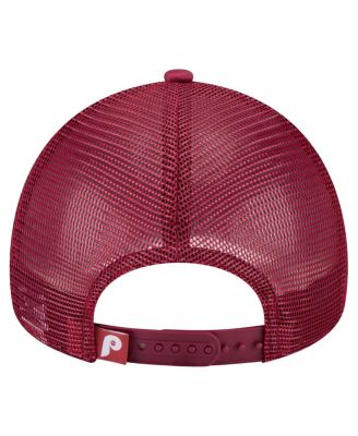 Men's Red Philadelphia Phillies Distressed 9FORTY A-Frame Adjustable Trucker Hat