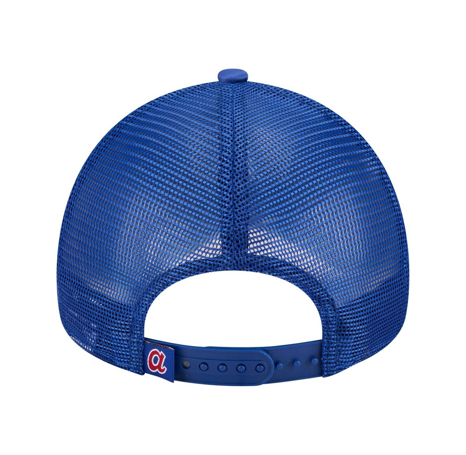 Men's White/Royal Atlanta Braves Trucker A-Frame 9FORTY Adjustable Hat