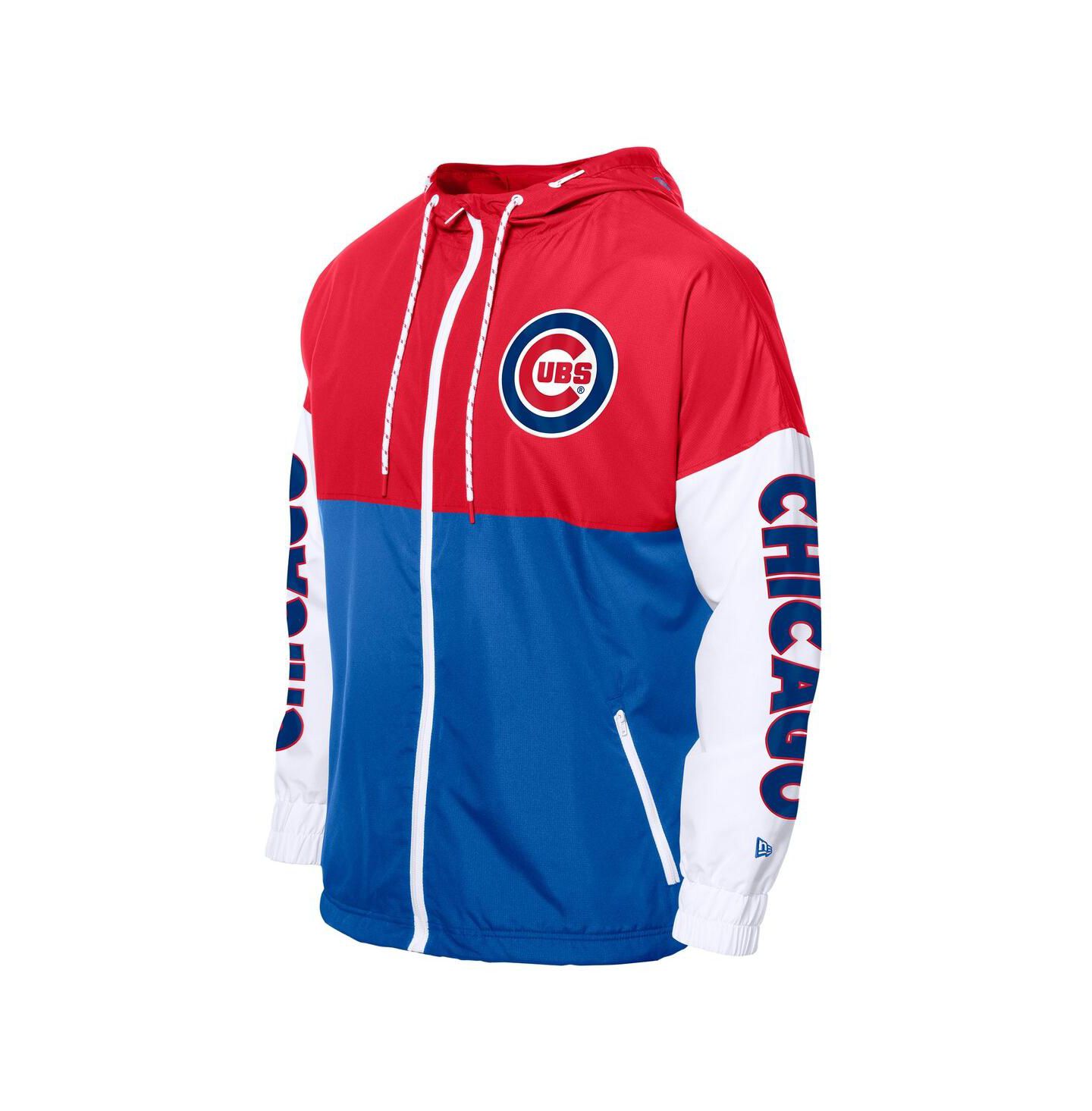 Мужские худи New Era Royal/Red Chicago Cubs Color Block Full-Zip Windbreaker Jacket — фото 2