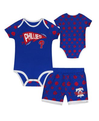 Outerstuff - Baby Boys and Girls 2-Piece Blue Philadelphia Phillies On Deck Diaper Cover Set