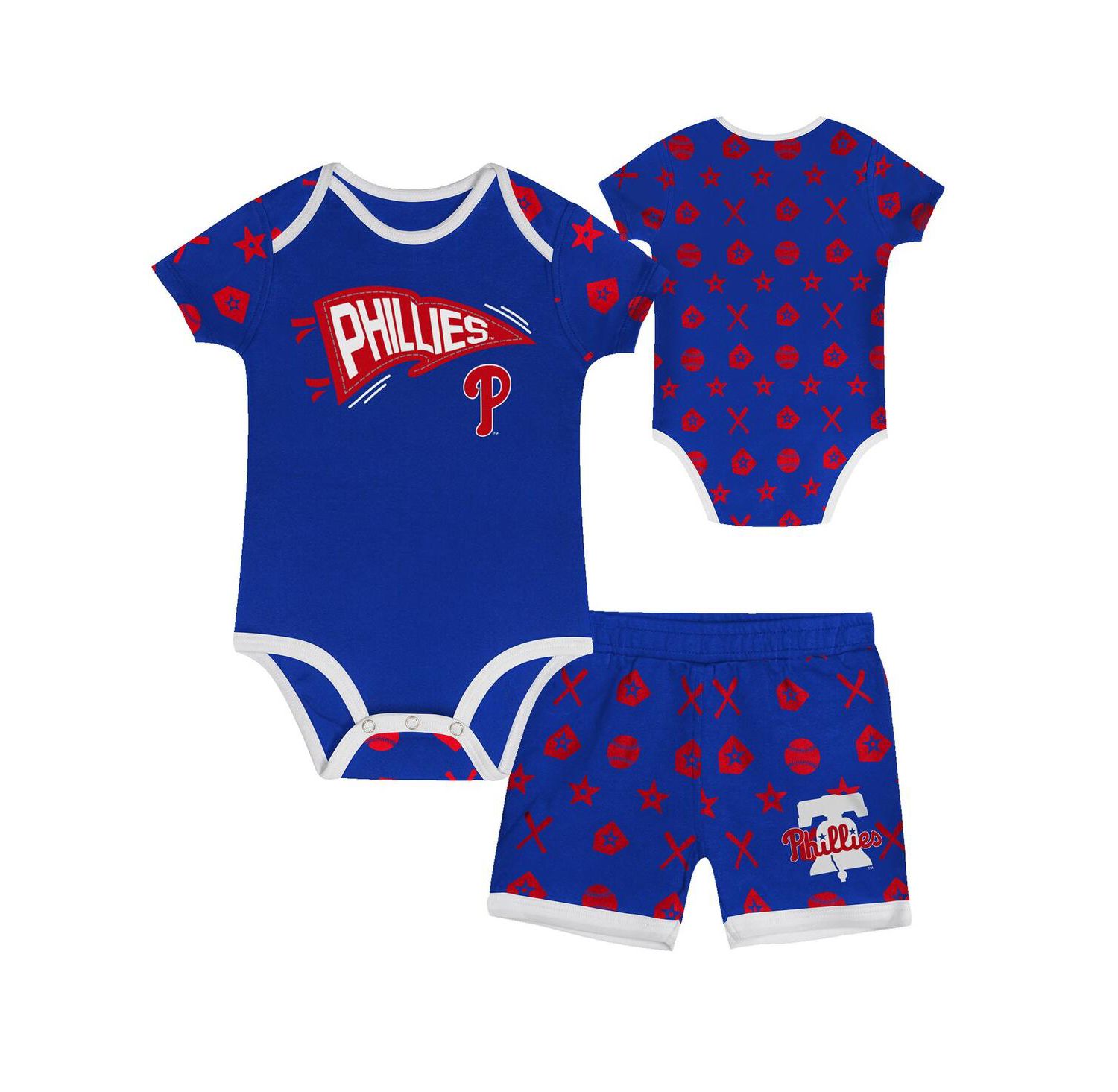 Baby Boys and Girls 2-Piece Blue Philadelphia Phillies On Deck Diaper Cover Set