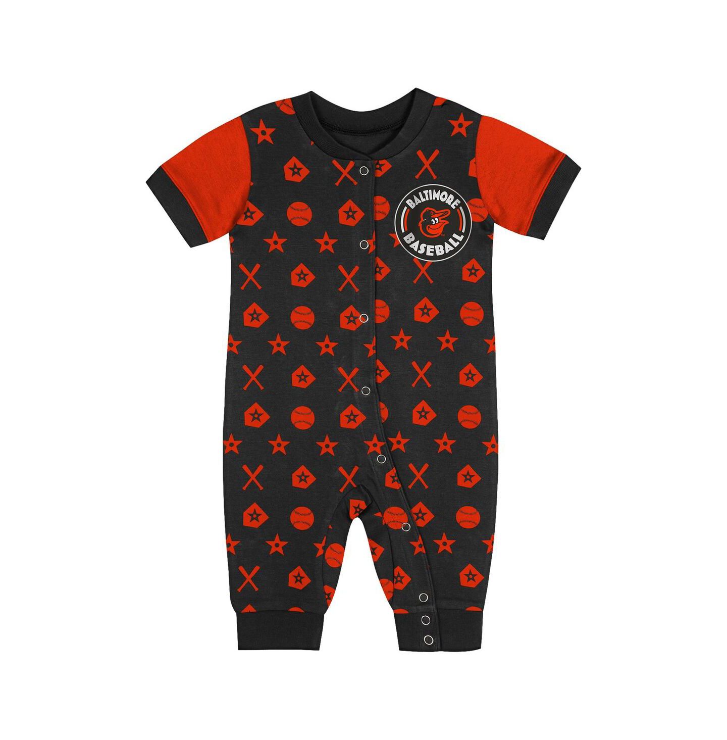 Шорты Outerstuff Black Baltimore Orioles Hard 90 Coveralls для мальчиков-малышей — фото 2