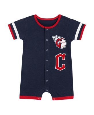 Baby Boys and Girls 2-Piece Navy Cleveland Guardians Double Hit Coverall Set