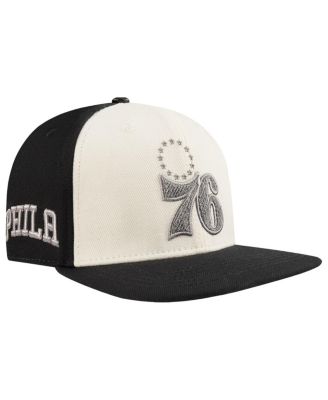 Pro Standard - Men's Cream/Black Philadelphia 76ers French Terry Snapback Hat