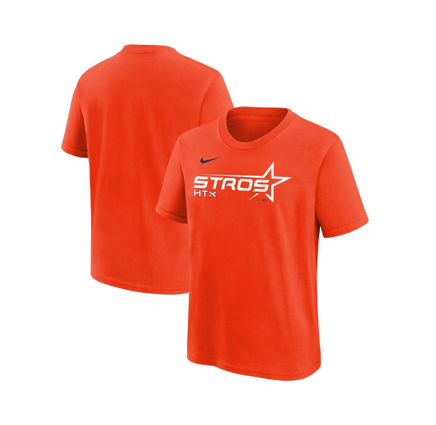 Big Boys and Girls Orange Houston Astros 2025 City Connect Wordmark T-Shirt