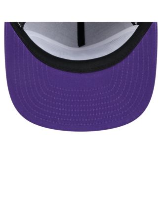 Men's Purple Los Angeles Lakers Team Text Golfer Snapback Hat