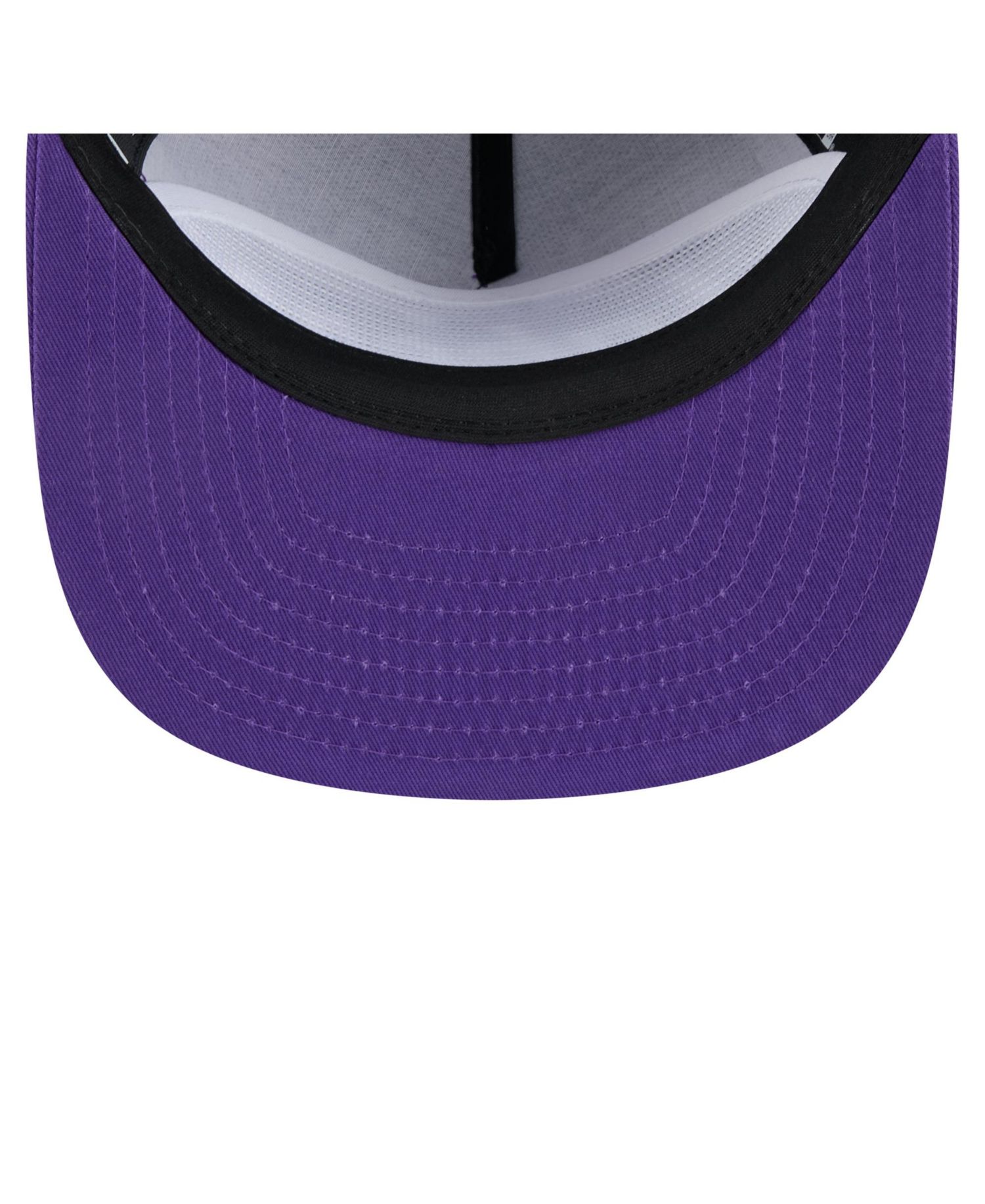 Men's Purple Los Angeles Lakers Team Text Golfer Snapback Hat