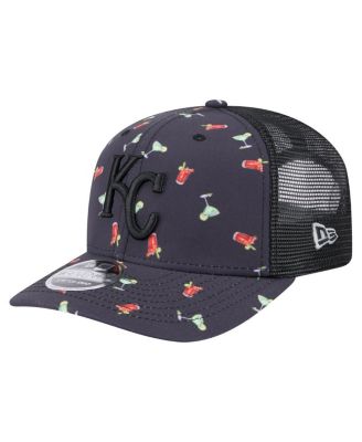 New Era - Men's Black Kansas City Royals Adventure Drinks Pattern 9SEVENTY Stretch-Snap Hat
