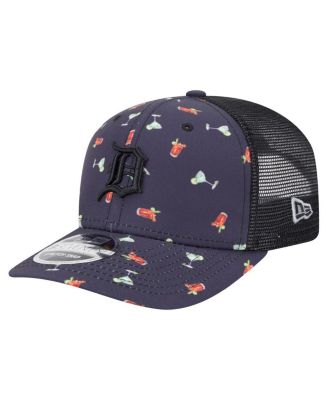 New Era - Men's Black Detroit Tigers Adventure Drinks Pattern 9SEVENTY Stretch-Snap Hat