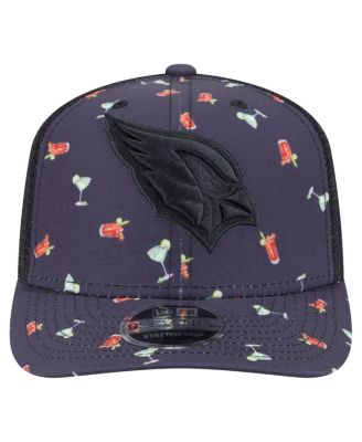 Men's Navy/Black Arizona Cardinals Adventure Drinks Pattern 9SEVENTY Stretch-Snap Hat