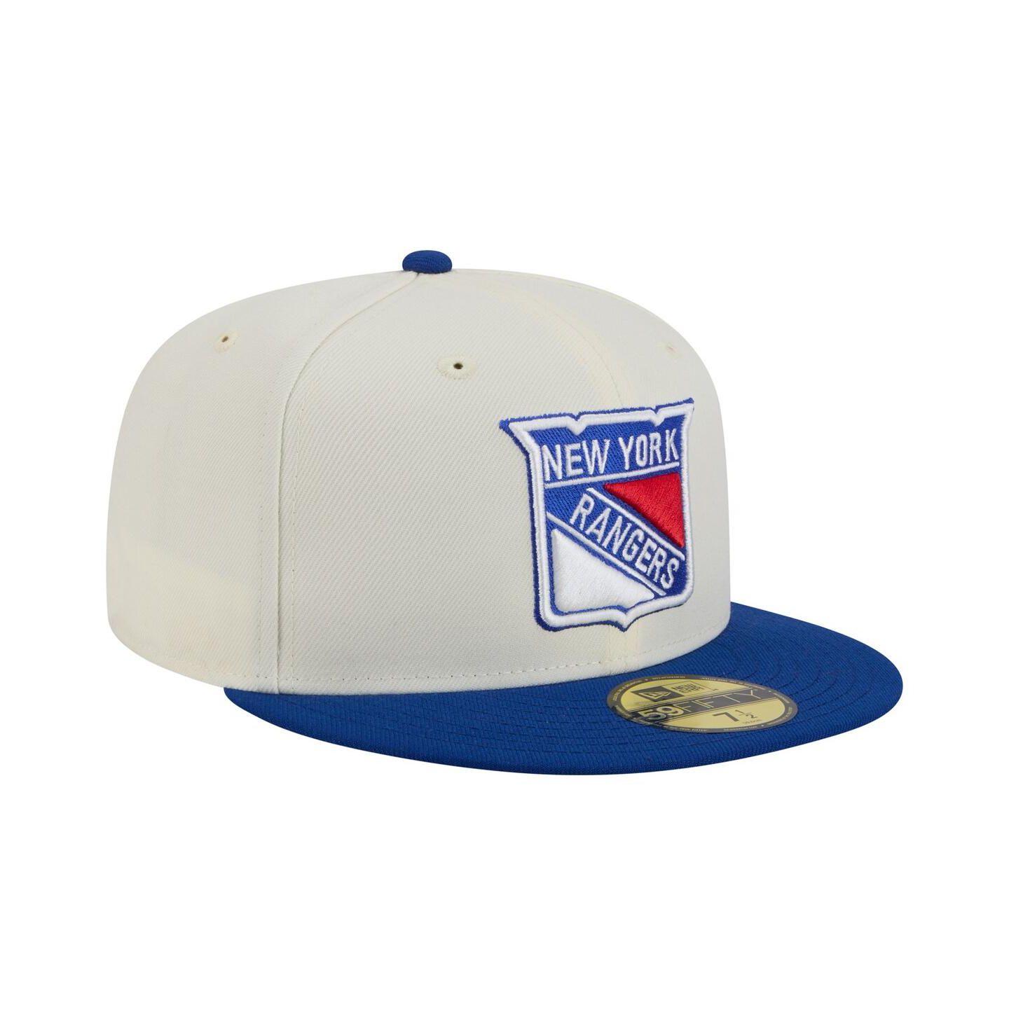 Мужская кепка New Era White New York Rangers Chrome Two-Toned 59FIFTY Fitted Hat — фото 3