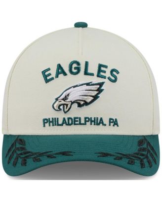 Men's Cream/Midnight Green Philadelphia Eagles 2025 NFL Draft 9FORTY A-Frame M-Crown Adjustable Hat
