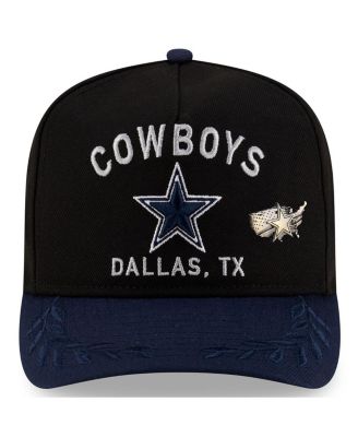 Men's Black/Navy Dallas Cowboys 2025 NFL Draft On Stage A-Frame 59FIFTY Fitted Hat