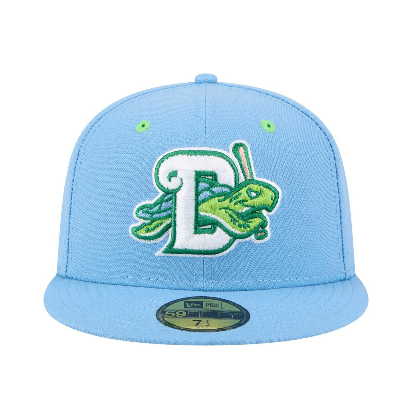 Мужская кепка New Era Light Blue Daytona Tortugas Authentic Collection 59FIFTY Fitted Hat — фото 2