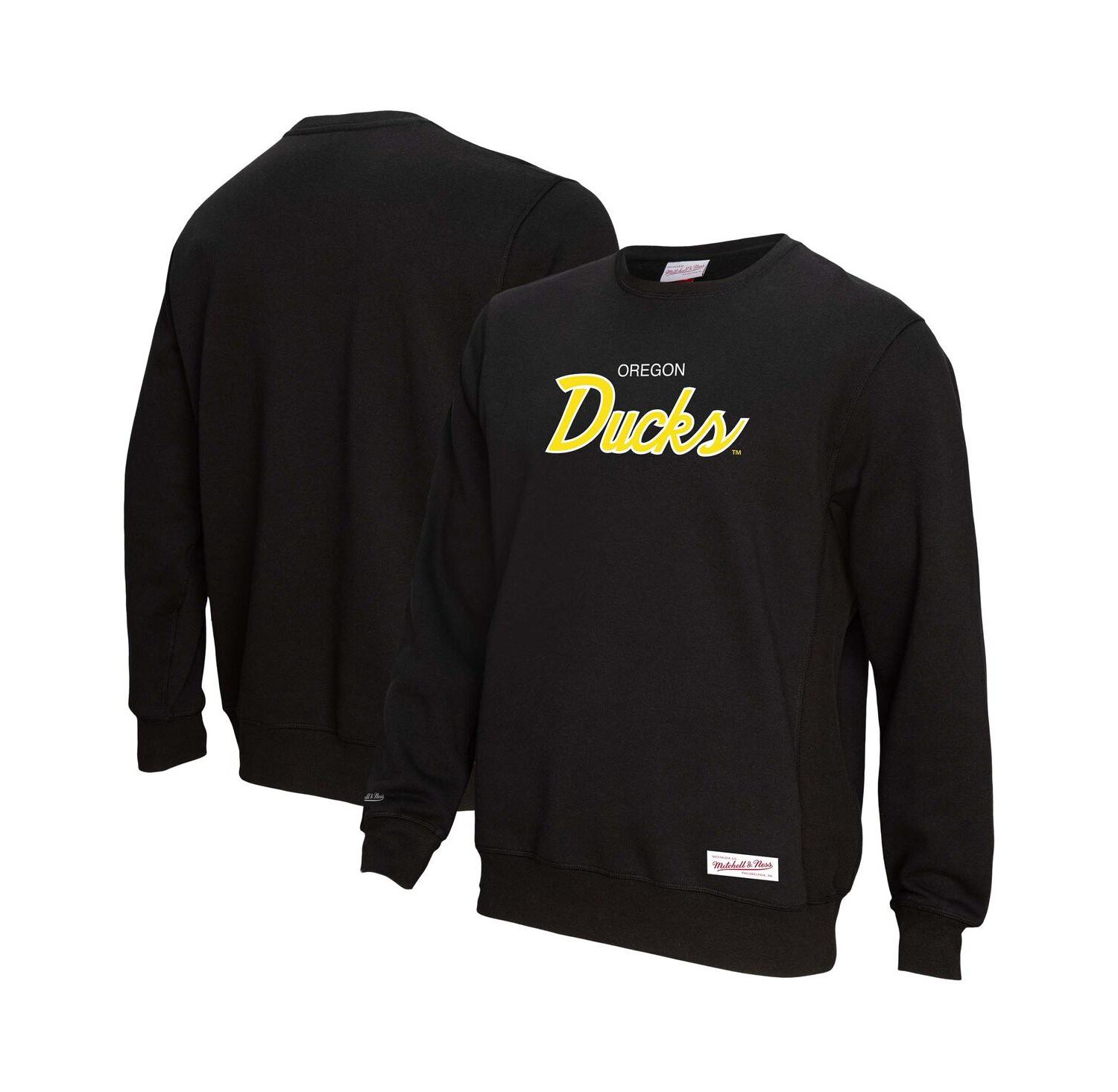 Men's Black Oregon Ducks Elite Script Pullover Sweatshirt