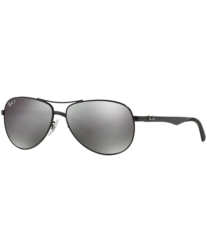 Ray-Ban Polarized Sunglasses, RB8313 58 Carbon Fibre - Macy's