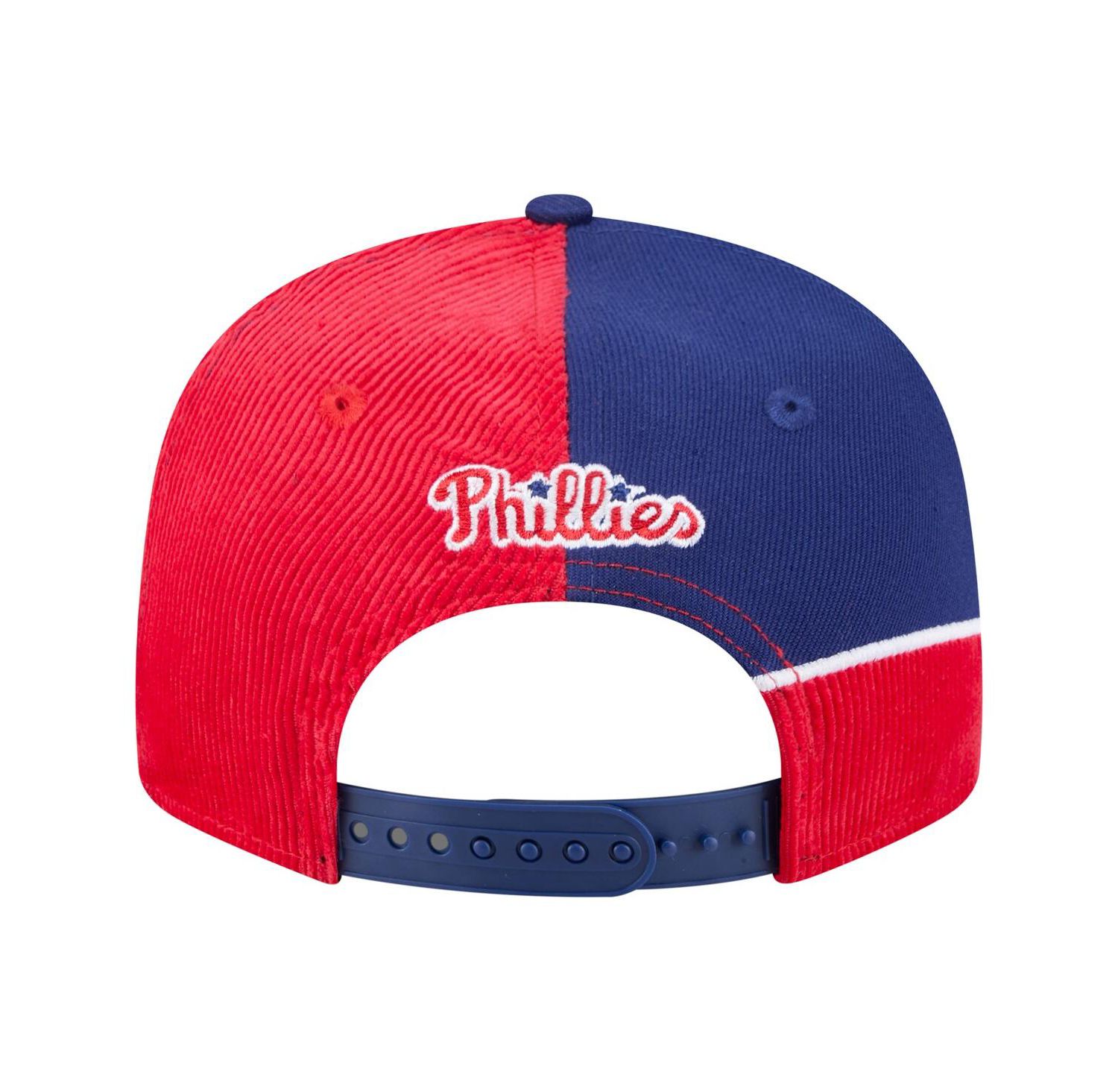 Men's Red/Royal Philadelphia Phillies Retro Split Corduroy Snapback Hat