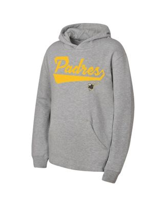 Outerstuff - Big Boys and Girls Heather Gray San Diego Padres Tailor Made Fleece Pullover Hoodie