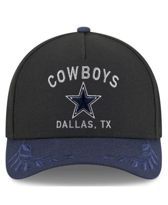 Men's Black/Navy Dallas Cowboys 2025 NFL Draft 9FORTY A-Frame M-Crown Adjustable Hat