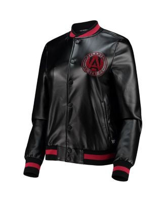Women's Black Atlanta United FC Full-Snap Bomber Jacket