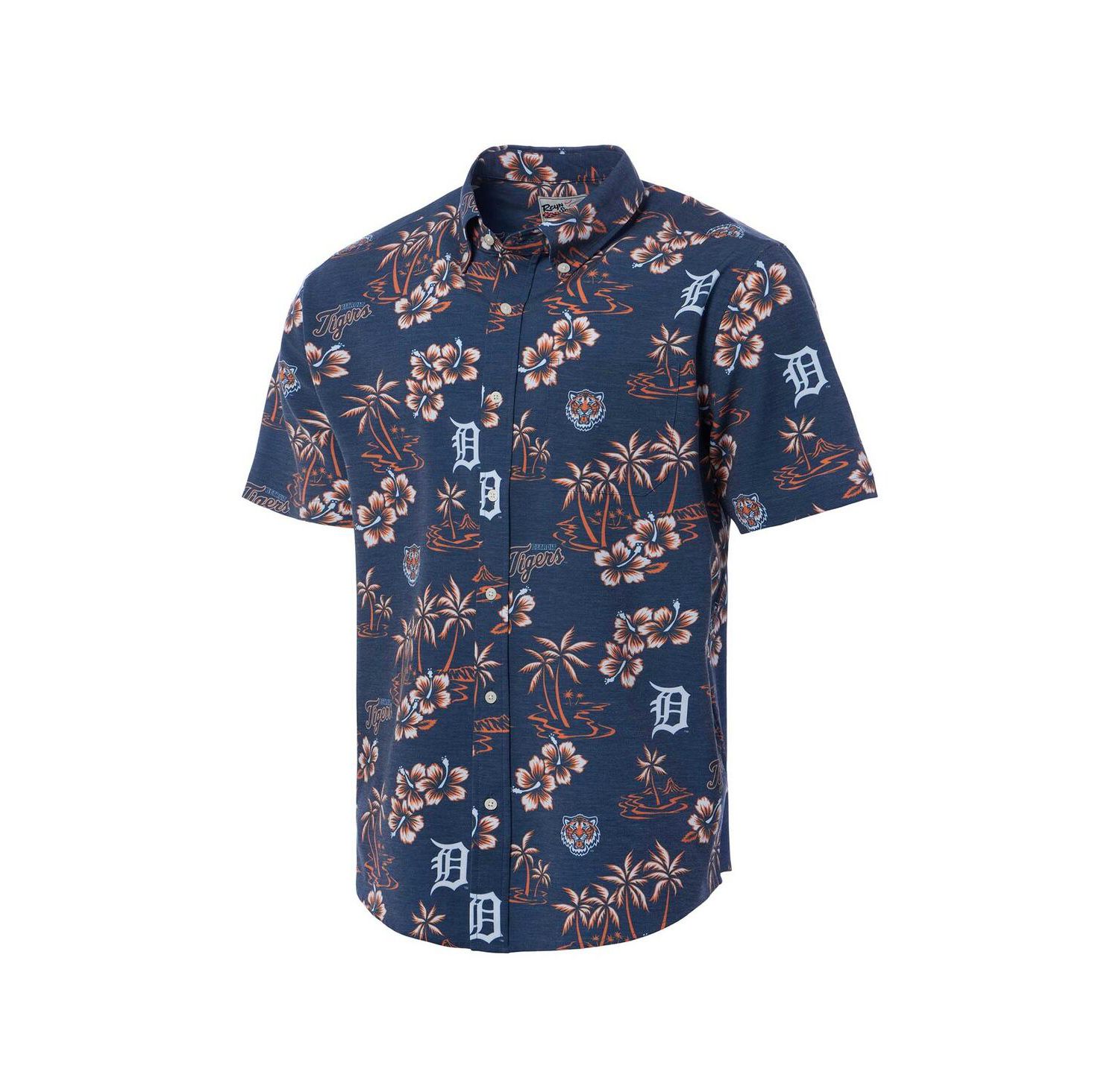 Men's Navy Detroit Tigers Kekai Button-Down Shirt