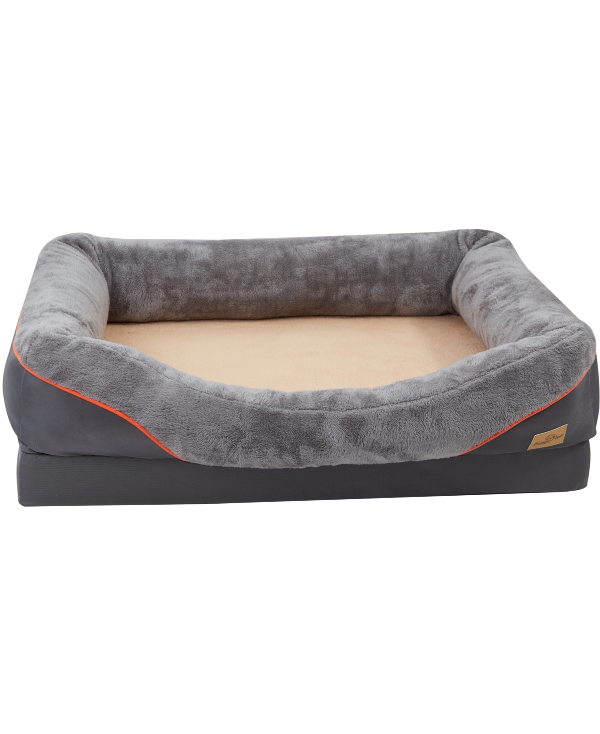 Luxury 2XL Warm Washable Orthopedic Pet Bed for Dogs/Cats - Dark grey