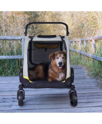  4 Wheel Foldable Pet Travel Stroller With Basket