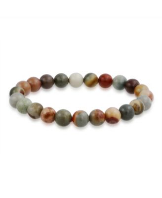 Natural Stone Multi Colors 8MM Round Beads Strand Stackable Stretch Bracelet