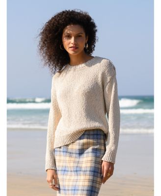 Women's Slub Knit Button Detail Sweater