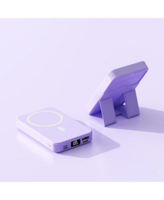 10000mAh Portable Magnetic Wireless Charge Power Bank w/ Phones Stand
