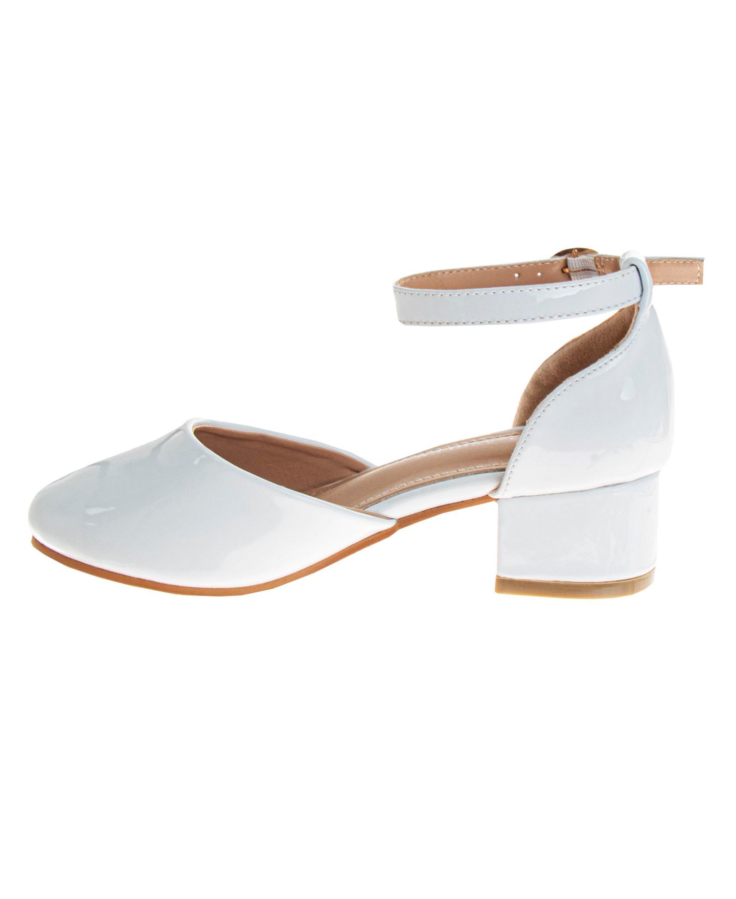 Туфли Laura Ashley Low Heeled Dress Shoes для девочек, цвет: Белый лаковый — фото 2