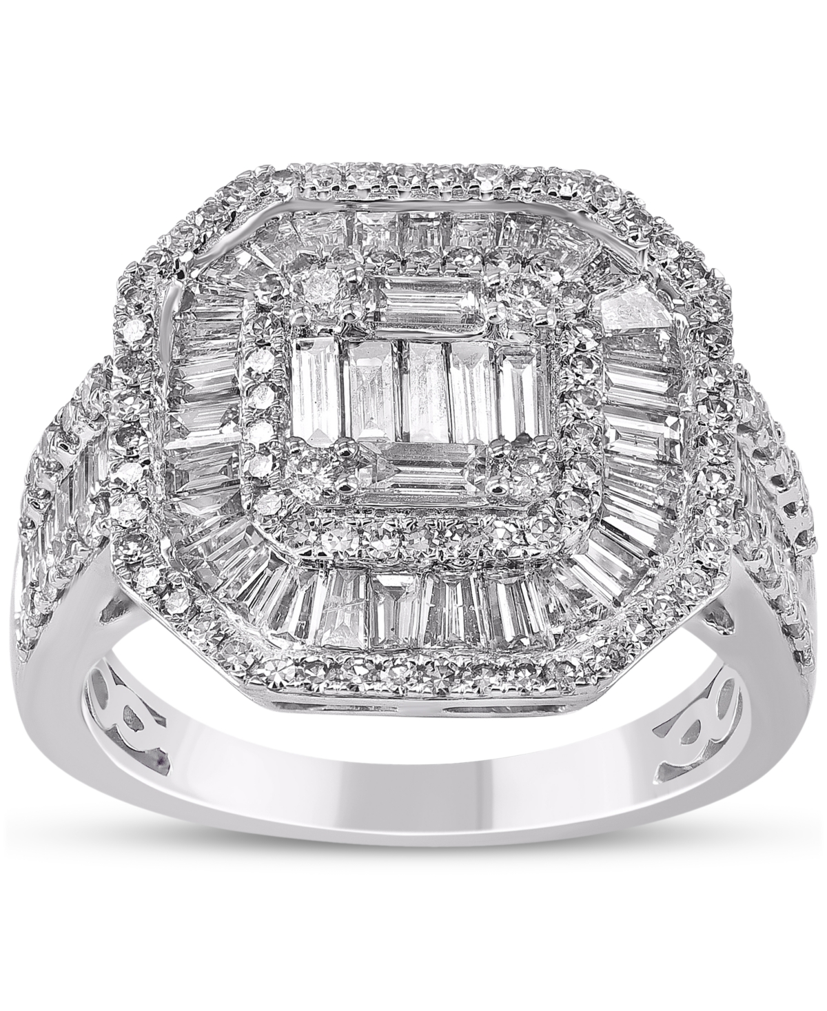 MACY'S DIAMOND CLUSTER STATEMENT RING (2 CT. T.W.) IN 14K WHITE GOLD 