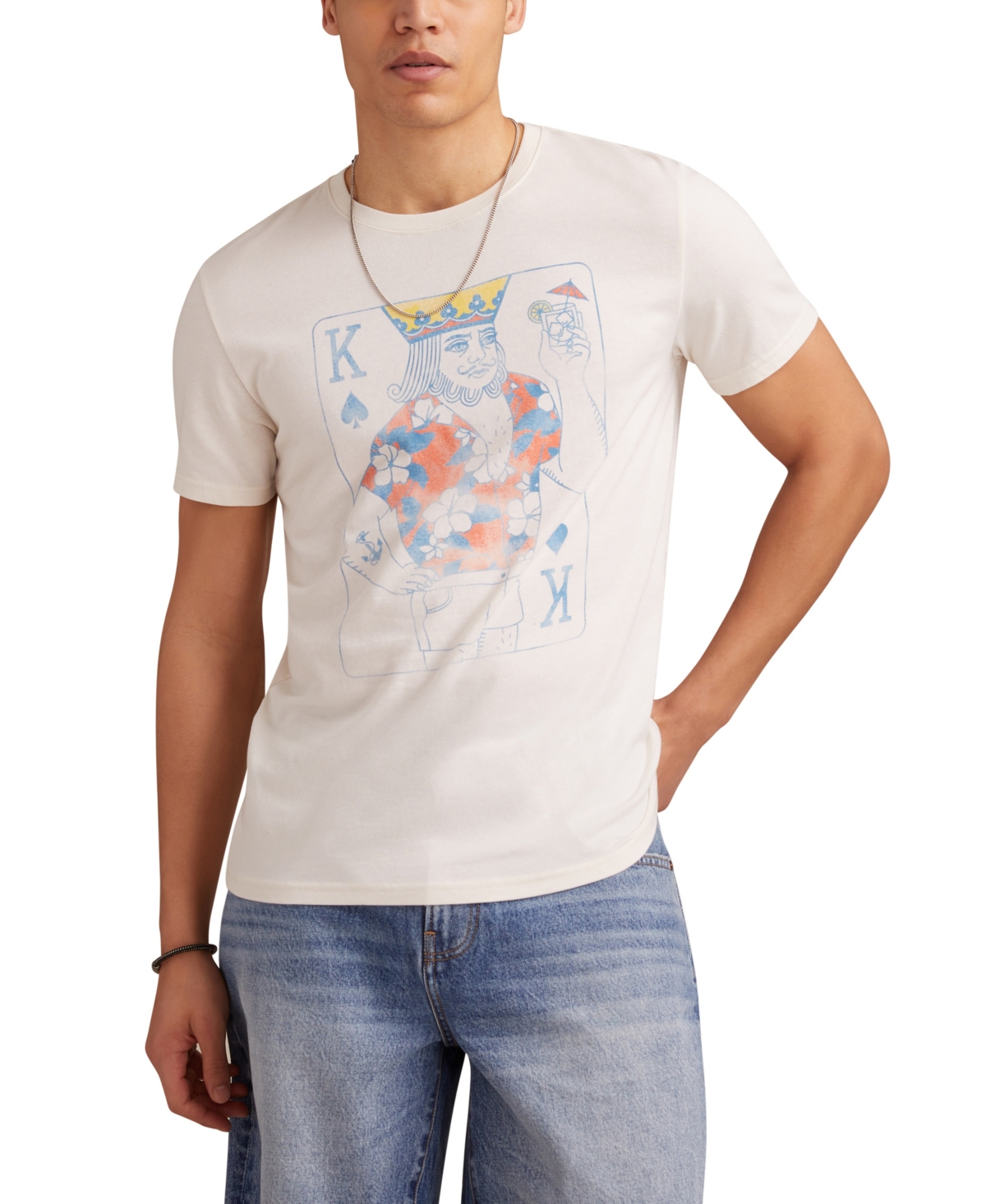 Men's Vacation King T-Shirt - Lily white