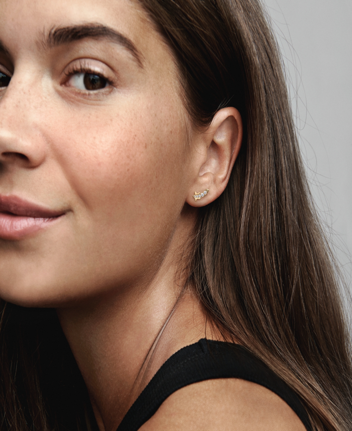 Pandora Gold-Plated Shooting Star Pave Stud Earrings