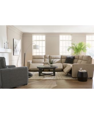Macy's Miren Fabric Sectional Collection Exclusively At Macys In Brown
