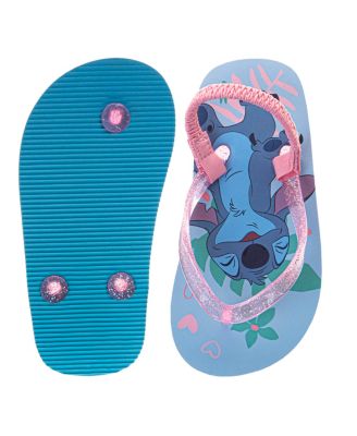 Toddler Girls Stitch and Angel Dual Sizes Flip Flop Slippers