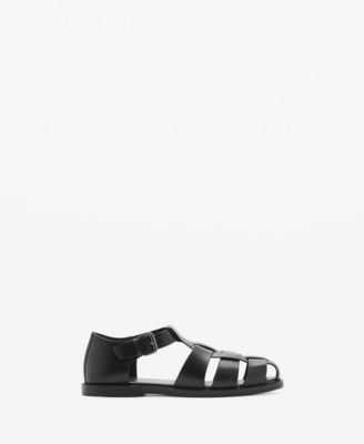 Mango Men’s Black Fisherman Sandals sz 42 / 8 UK / 9 US Leather MANGO Men main image 3