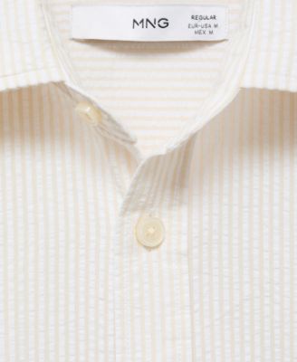 Men's Slim-Fit Striped Seersucker Shirt