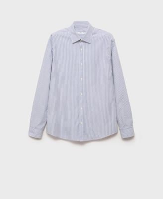 Men's Cotton Slim-Fit Striped Shirt