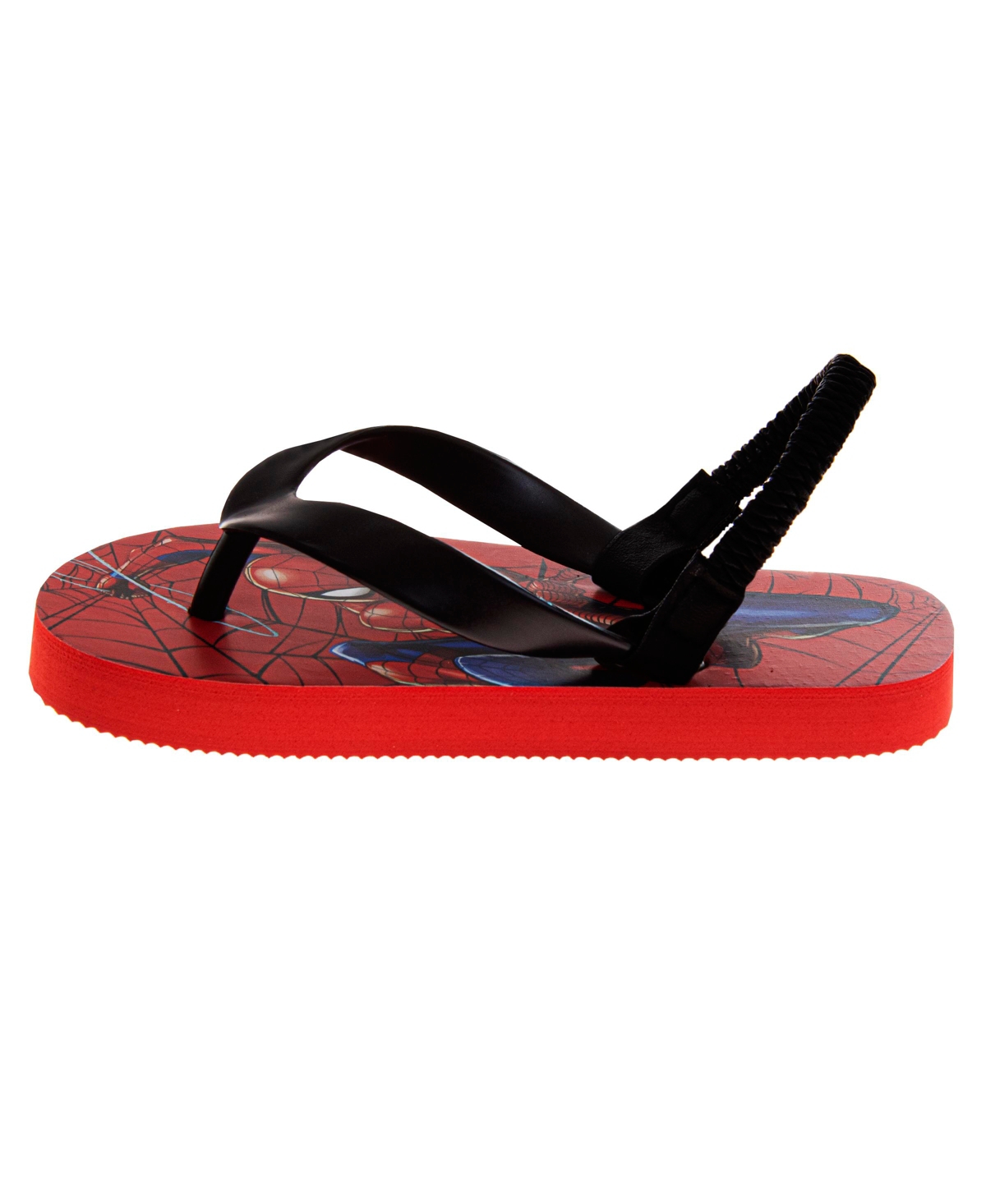 Spider-man Toddler Boys Superhero Backstrap Flip Flop Slippers In Red