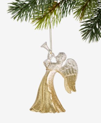 Holiday Lane - Blessed Glittered Angel Ornament