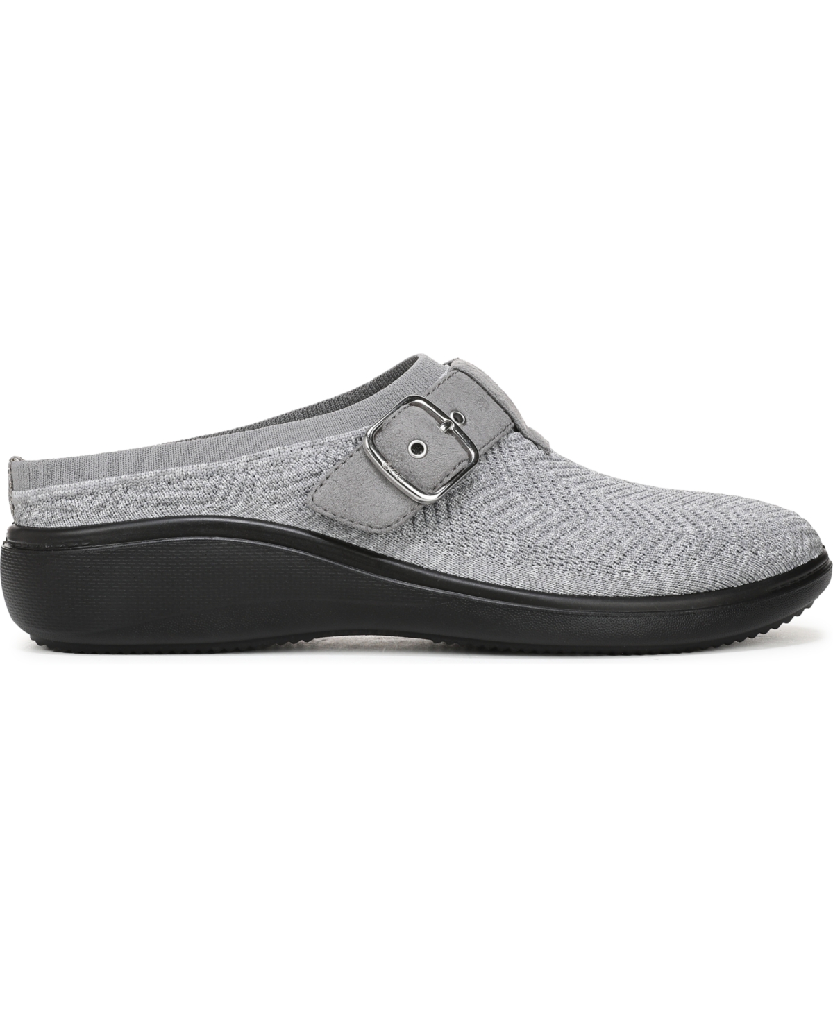 Lifestride Women's Balance-knit Washable Round Toe Clogs In Gray