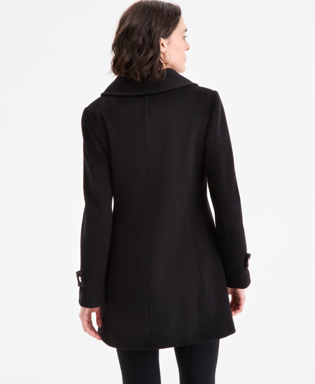 Michael Kors Michael  Women's Collared Zip-front Coat In Black