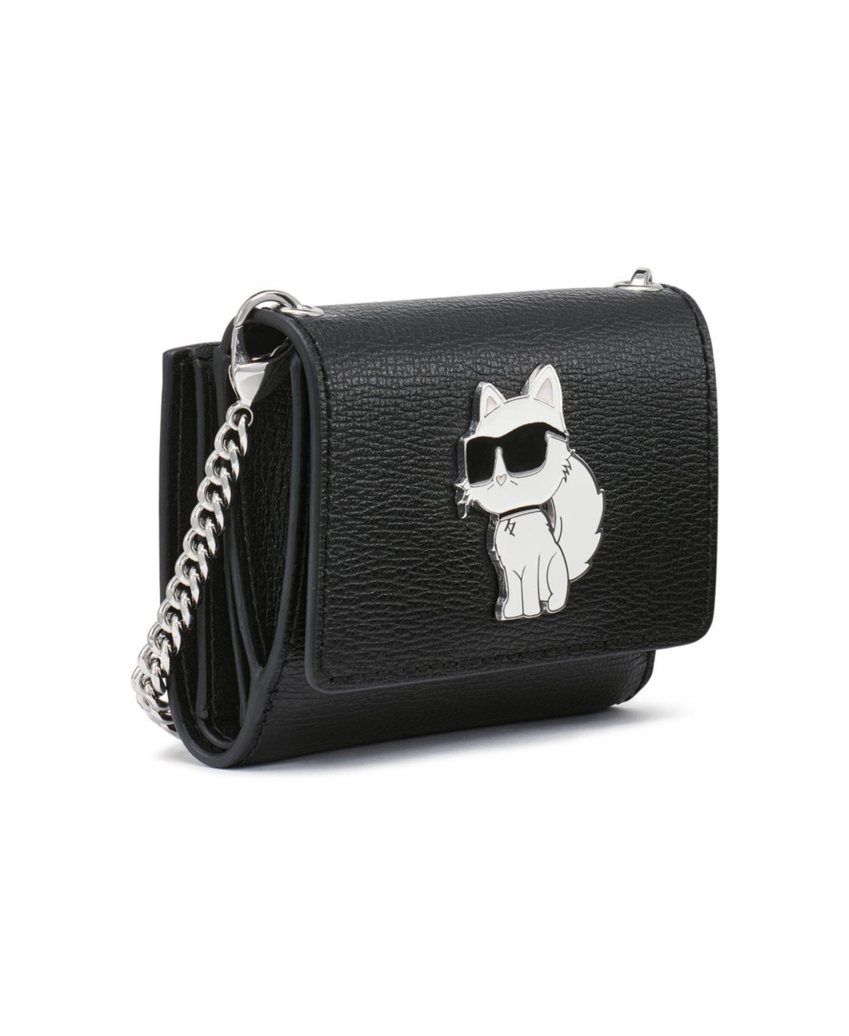 Karl Lagerfeld Chain Wallet In White,black 2