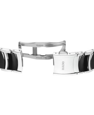 Women's Swiss Centrix Diamond Accent Black Ceramic & Stainless Steel Bracelet Watch 35mm