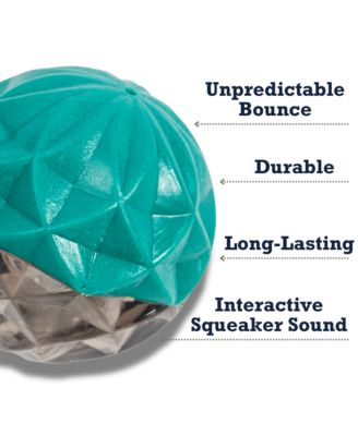 Geometric Design Textured Ball Dog Chew Toy – Small