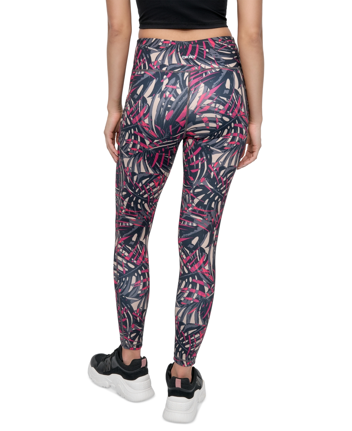 Dkny Sport Women's Printed High-waist 7/8 Tights