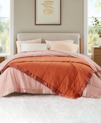 Windom Lightweight Down Alternative Satin Trim Blanket, Twin