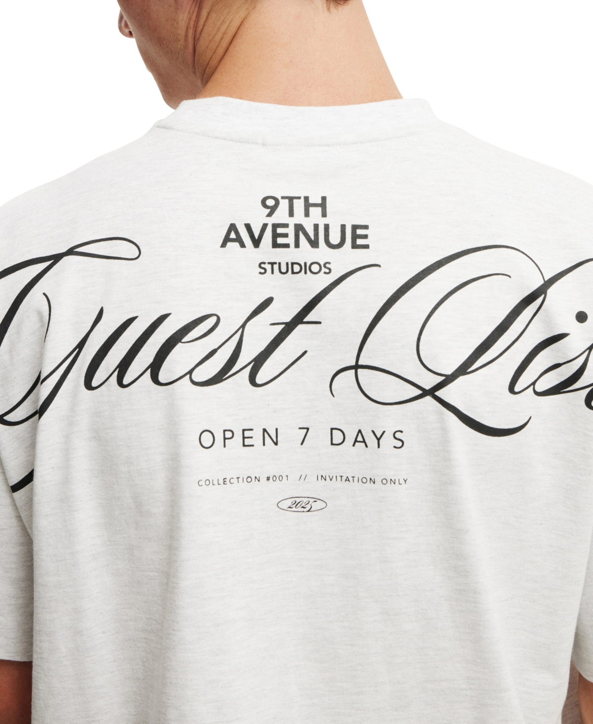 Shop Cotton On Men's Box Fit Text T-shirt In White Marle,guest List